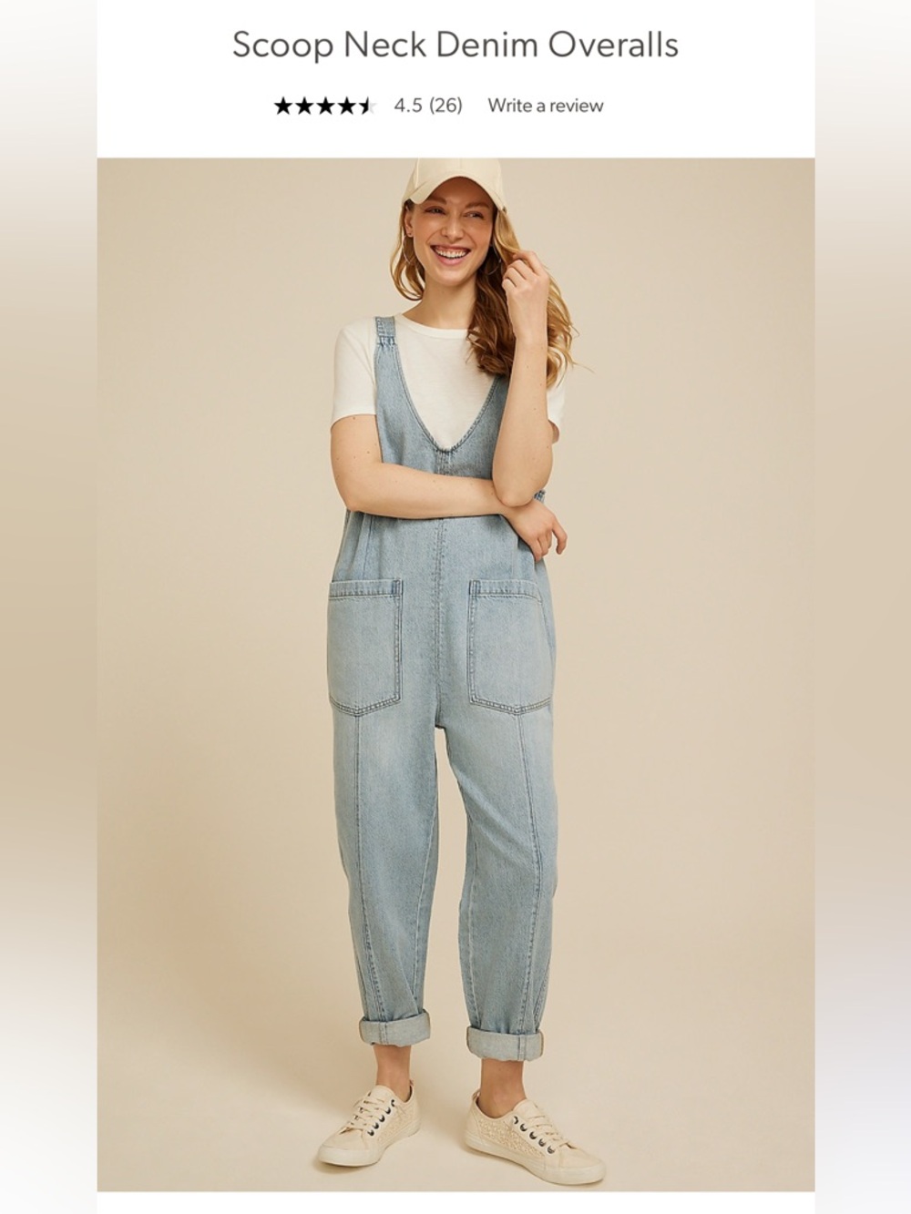 LIKE NEW! Size 14 Maurices Scoop Neck Denim Overalls
color: light sandblast